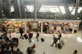 Thai people and foreigner traveller wait flight with passengers Royalty Free Stock Photo