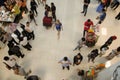 Thai people and foreigner traveller wait flight with passengers Royalty Free Stock Photo