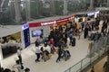 Thai people and foreigner traveller wait flight with passengers Royalty Free Stock Photo