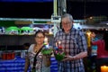 Thai people pray with Ganges river or goddess of water in Loy Kr