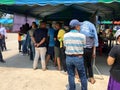 Thai people queue to elect the new government after 6 years long coup on pre-election day on March 17, 2019 Prachuabkirikhan, Royalty Free Stock Photo