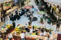 Thai people travel and shopping food at supermarket