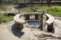 People cooking boiling eggs in hot spring of Pa Tueng Hot Spring at Mae Chan in Chiang Rai, Thailand