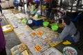 Thai people and travellers buy seafood from vendors seafood shop