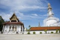 Chedi and ubosot of Wat Phra Mahathat Woramahawihan in Nakhon Si Thammarat, Thailand