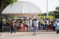 Thai people wait queue with social distancing for meet doctor and nurse inject vaccine Corona virus while Coronavirus COVID 19