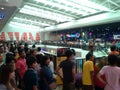 Thai people waiting to see free movie
