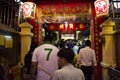 Thai people walking join party of San Chao Pho Suea or Tiger god shrine festiva