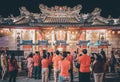 Thai peoples go to temple for Chinese new year festival at Wat Mangkon Kamalawat, Thailand