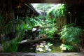 Thai Pool Garden Royalty Free Stock Photo