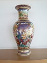 Thai porcelain vase Royalty Free Stock Photo