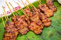 Thai Pork Barbecue Street Food Royalty Free Stock Photo