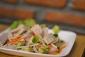 Thai pork sausage salad Royalty Free Stock Photo