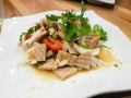 Thai pork sausage salad.