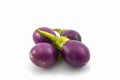 Thai purple eggplants or purple small brinjal. Royalty Free Stock Photo