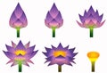 Thai purple lotus style Royalty Free Stock Photo