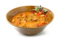 Thai Red Curry with Pork Ingredient is Chili Paste Royalty Free Stock Photo