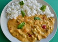 Thai red vegetable curry with jasmine rice