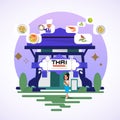 Thai restaurant concept - vector