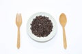 Thai rice berry seed or Thai black jasmine rice Royalty Free Stock Photo