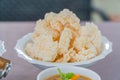 Thai Rice Cracker in dish Royalty Free Stock Photo