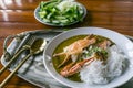 Thai Rice Noodles with Crab Curry