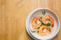Thai rice soup with shrimp Royalty Free Stock Photo