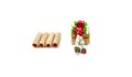 Thai rolled wafer, Tong Muan, with Jasmine Garland Royalty Free Stock Photo