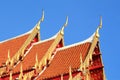 Thai roof church at Thai temple Royalty Free Stock Photo