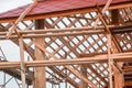 Thai roof strcture at construction Royalty Free Stock Photo