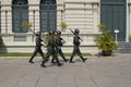 Thai Royal Guards Marching in the Royal Grand Palace, Bangkok.