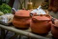 Thai`s earthware pot Royalty Free Stock Photo