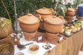 Thai`s traditional earthware pot Royalty Free Stock Photo