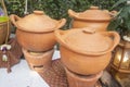 Thai`s traditional earthware pot Royalty Free Stock Photo