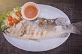 Thai Salt-Crusted Grilled Fish Royalty Free Stock Photo