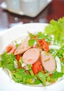 Thai sausage salad spicy Royalty Free Stock Photo