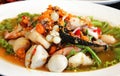 Thai seafood salad. Royalty Free Stock Photo