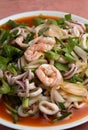 Thai seafood salad Royalty Free Stock Photo