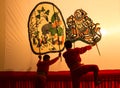 Thai shadow play puppet is on display at Wat Khanon Royalty Free Stock Photo