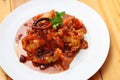 Thai shrimp fried with sweet sauce Royalty Free Stock Photo