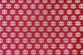 Thai silk fabric texture with floral pattern Royalty Free Stock Photo