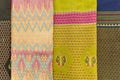 Thai silk textile pattern Royalty Free Stock Photo