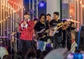 Thai singer superstar Palit Choke and his band in Federbrau Time out concert at Siam Paragon shopping mall