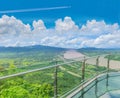 Thai skywalk, the beautiful sky and cloud at Mekong river, international border between Sangkhom district, Nong Khai Province, Tha