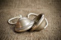 Thai small finger cymbal Royalty Free Stock Photo