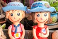 Thai Smile Clay Dolls Royalty Free Stock Photo