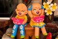 Thai Smile Clay Dolls Royalty Free Stock Photo