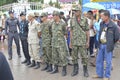 Thai Soldier overseeing security