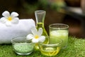 Thai Spa massage compress balls, herbal ball and treatment spa, Royalty Free Stock Photo
