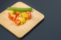 Thai spicy corn salad with salted egg Royalty Free Stock Photo